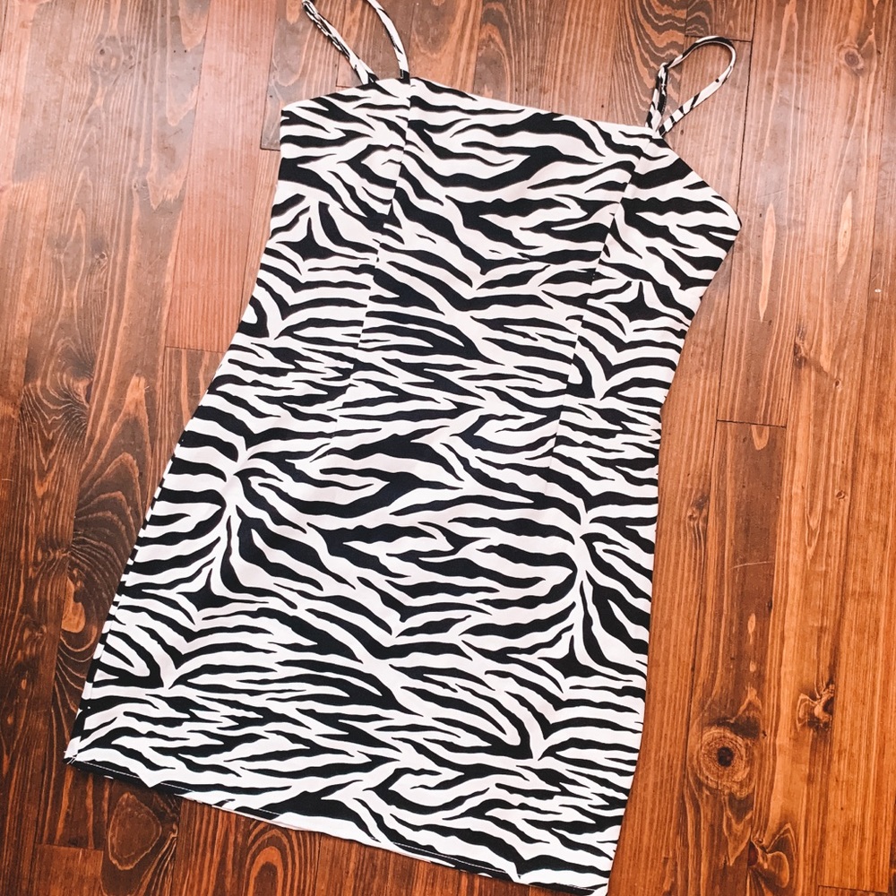 NWT Blue Blush Zebra Mini Dress